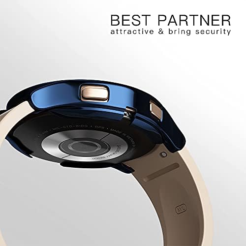 [2Pack] Awinner תואם למארז Samsung Galaxy Watch 4 מגן מסך, פגוש מלא סביב כיסוי מגן לגלקסי שעון 4 40 ממ/44 ממ